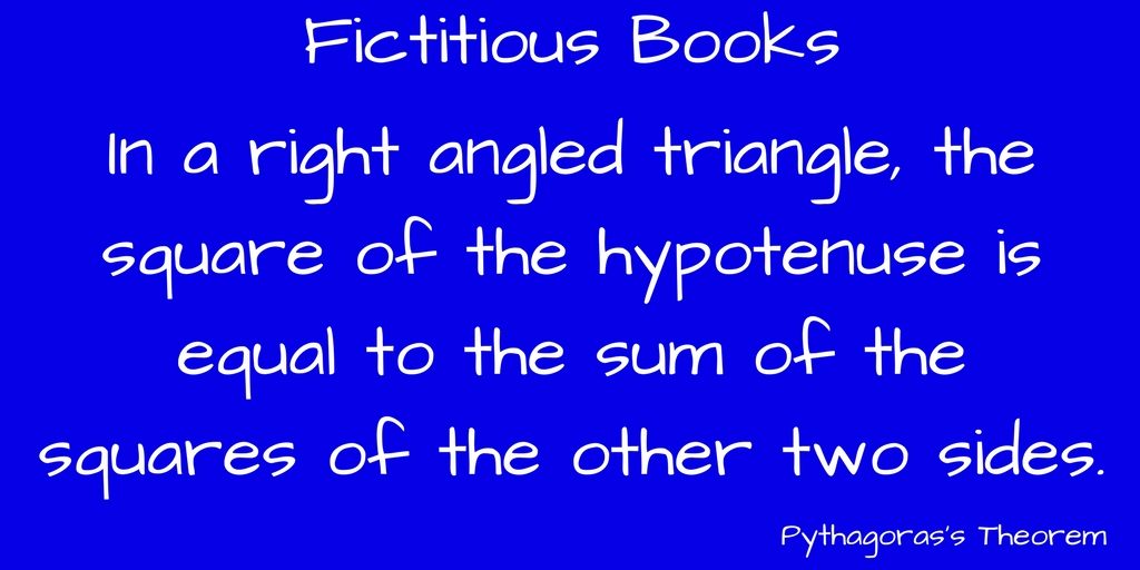Fictitious Books Drama Triangles Pythagoras's Theorem 
